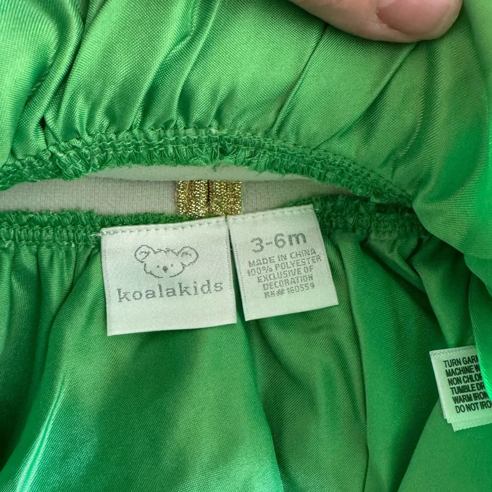 Koala Kids St. Paddy's Day Set - White and Green long sleeve onesie tutu ruffles